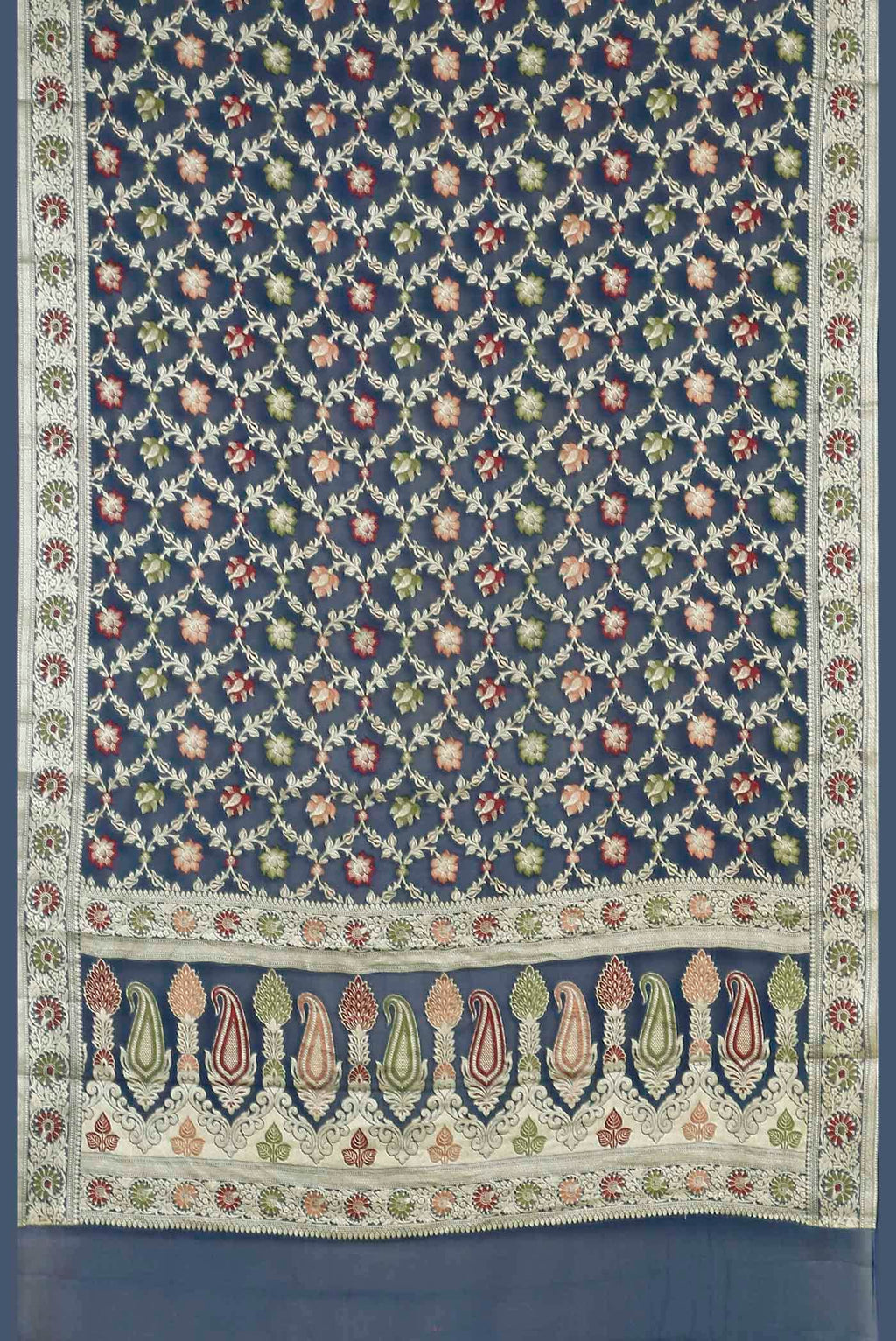 Blue Banarasi Georgette Saree