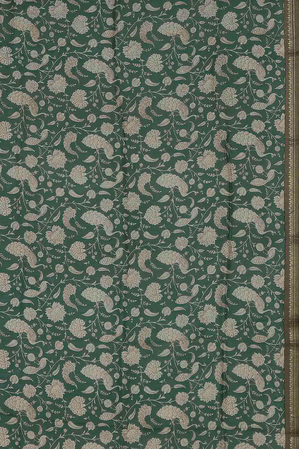 Green Bhagalpuri Tussar Silk Saree