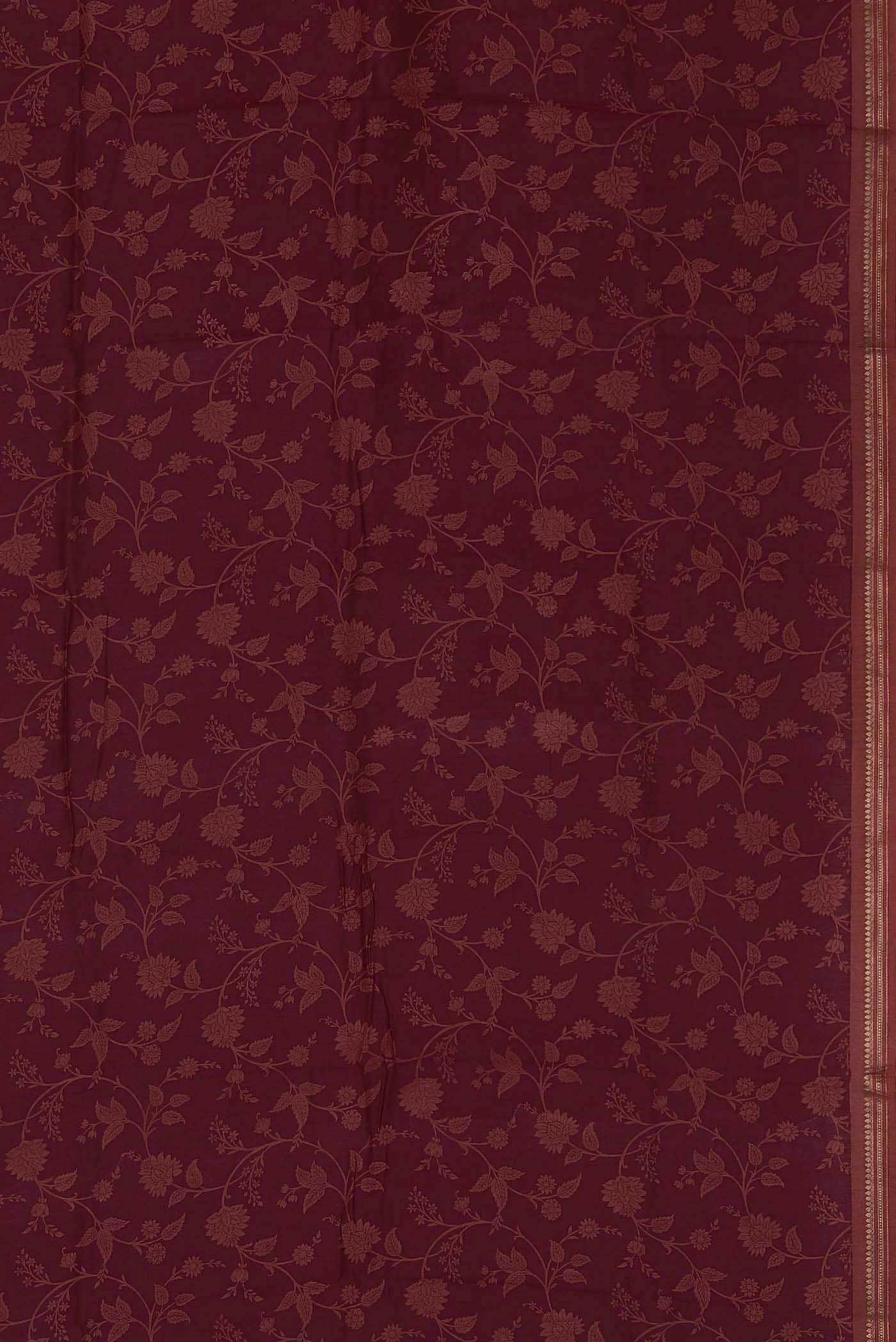 Maroon Bhagalpuri Tussar Silk Saree