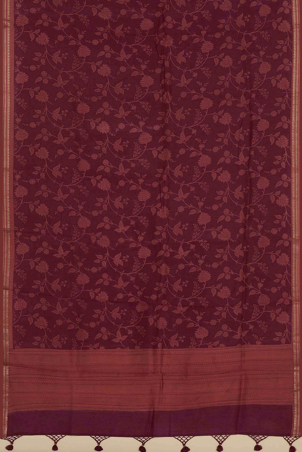Maroon Bhagalpuri Tussar Silk Saree