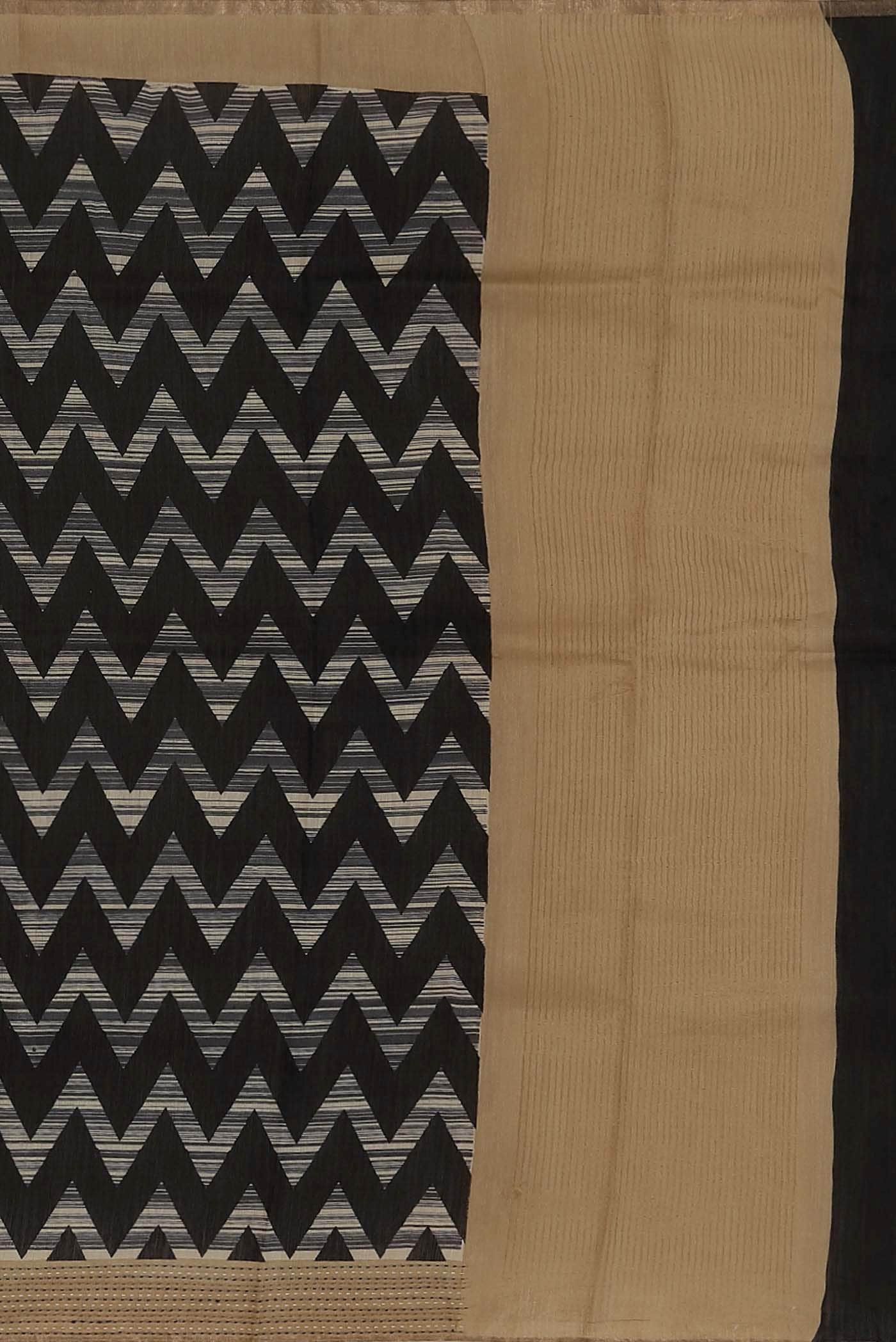 Black Bhagalpuri Tussar Silk Saree
