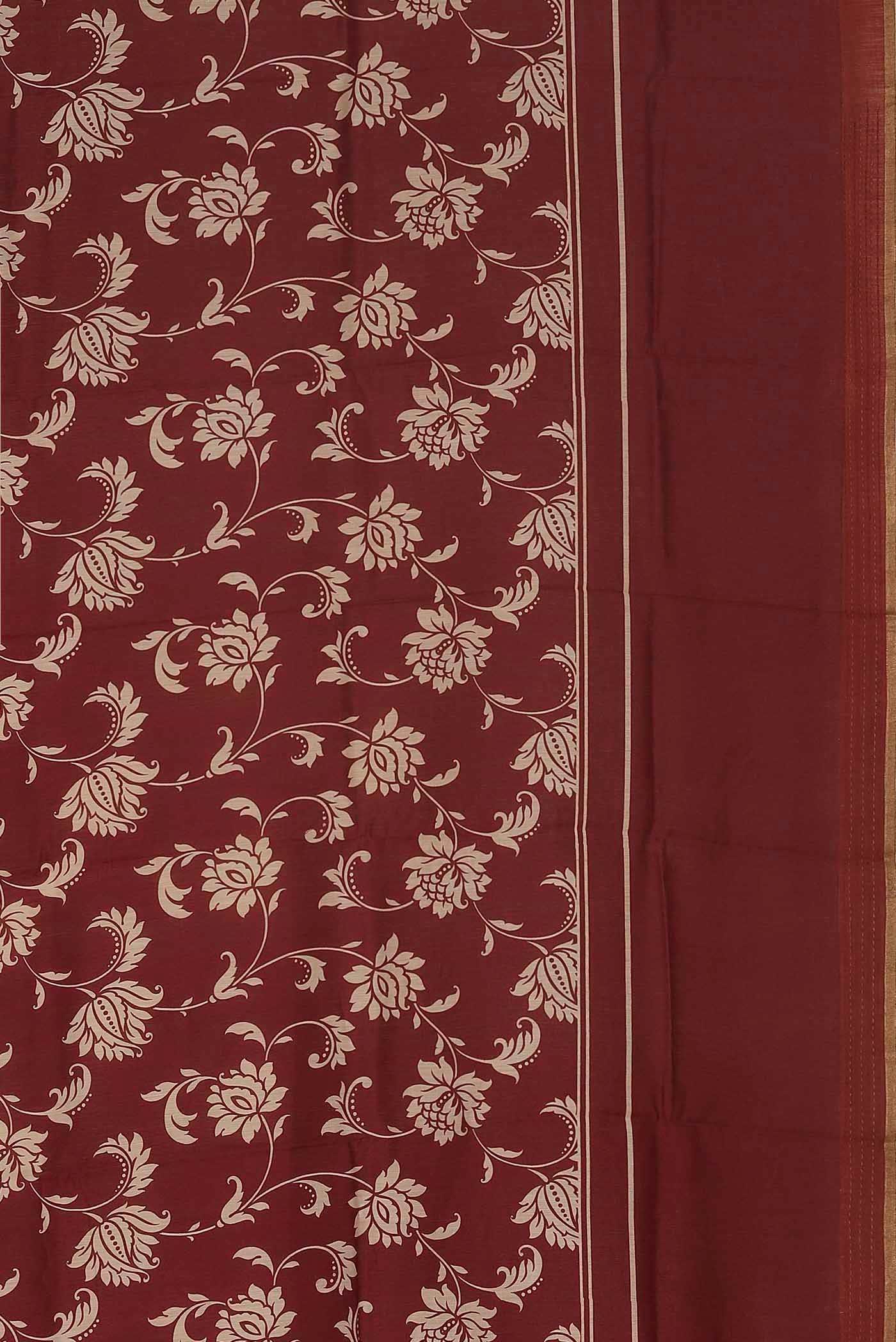 Maroon Bhagalpuri Tussar Silk Saree