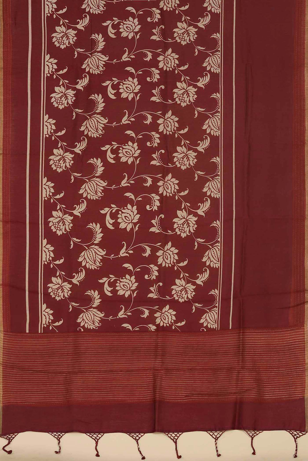 Maroon Bhagalpuri Tussar Silk Saree