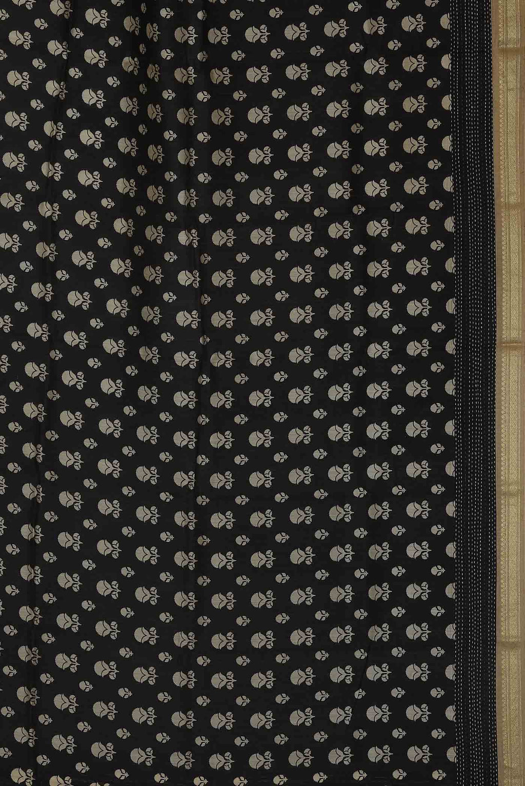 Black Bhagalpuri Tussar Silk Saree