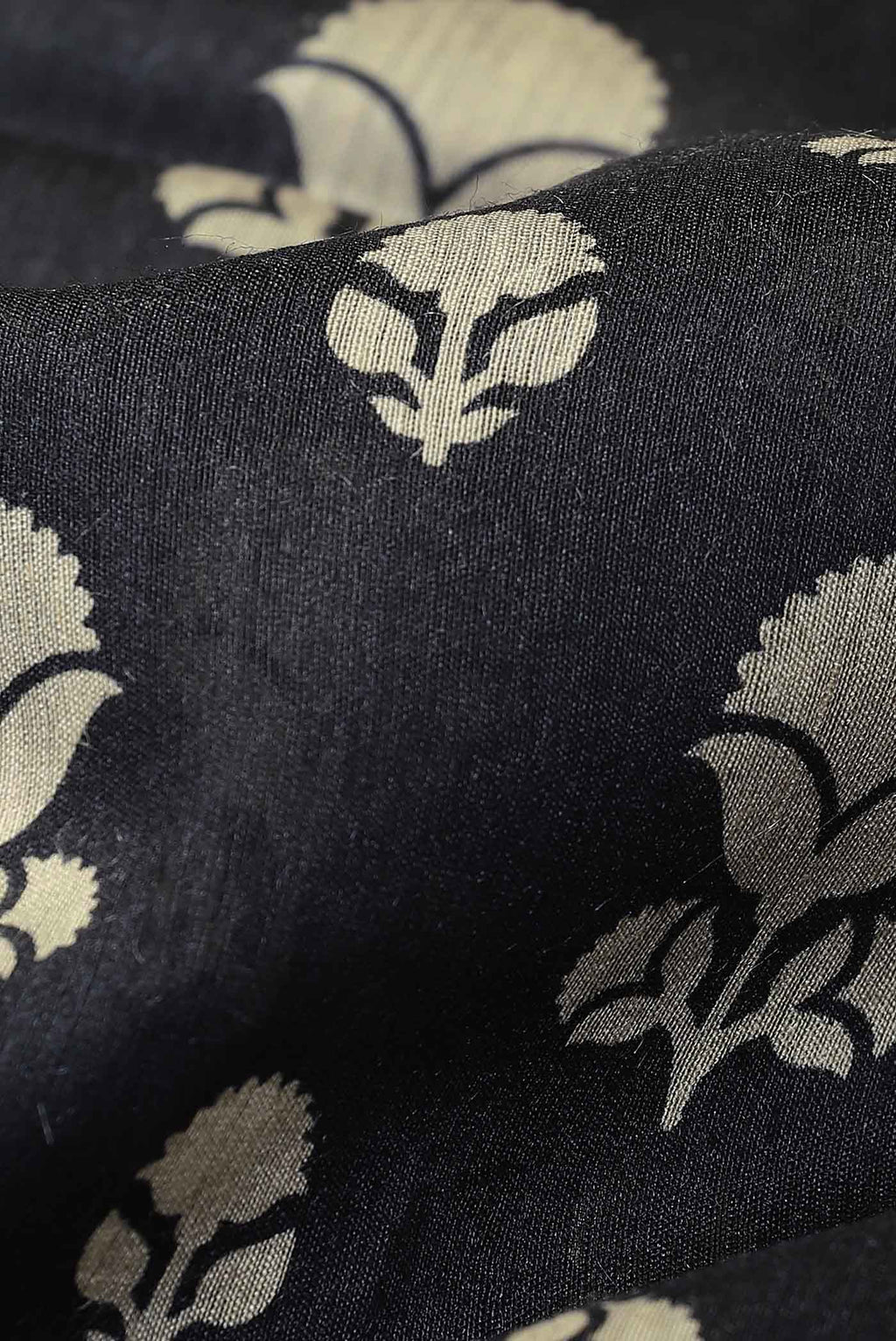 Black Bhagalpuri Tussar Silk Saree