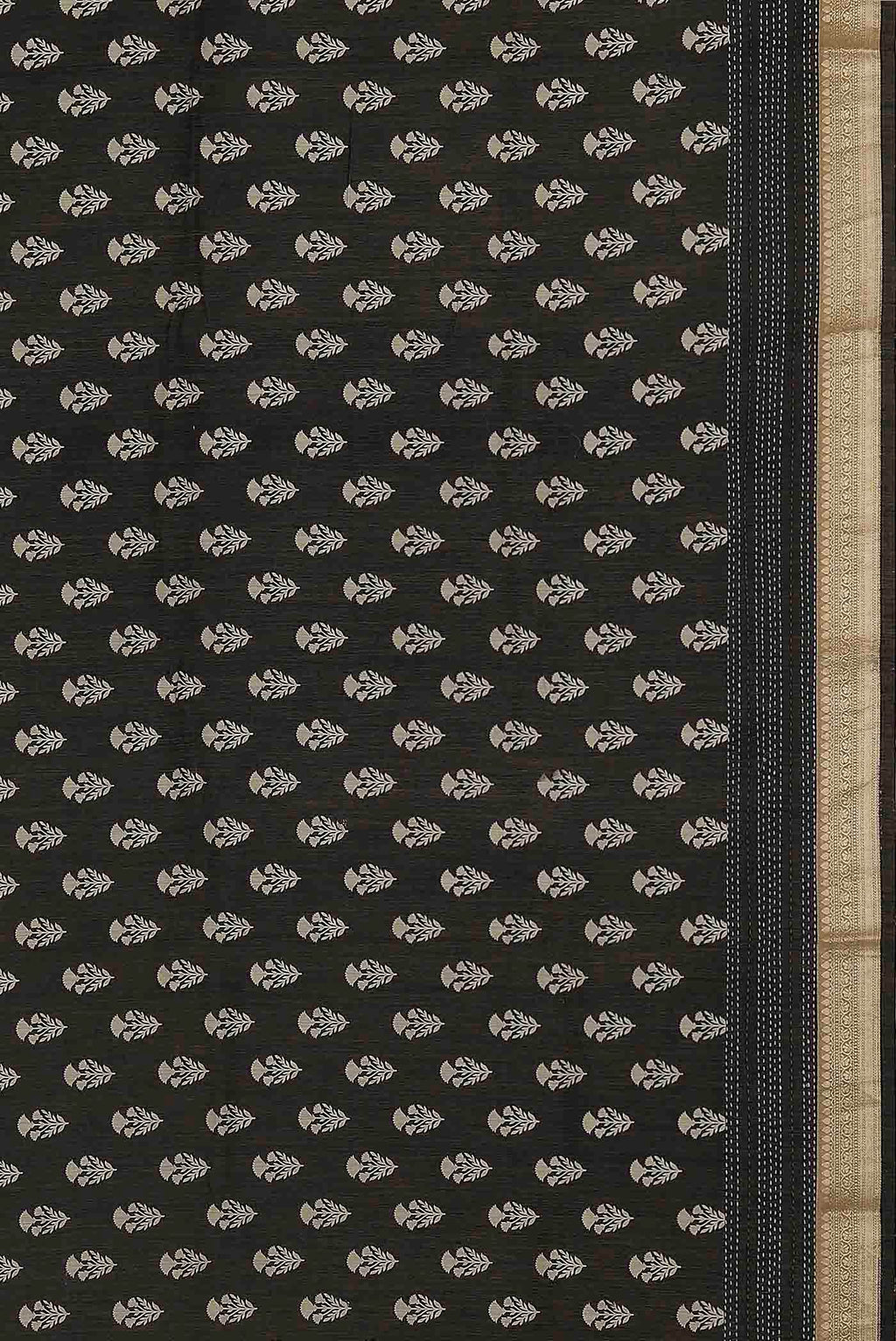 Black Bhagalpuri Tussar Silk Saree