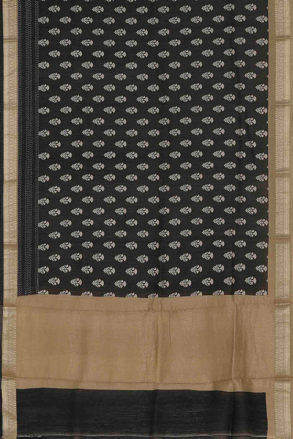Black Bhagalpuri Tussar Silk Saree