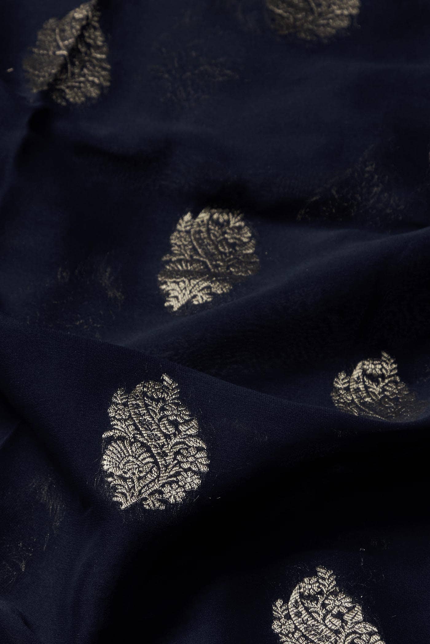 Black Mysore Georgette Saree