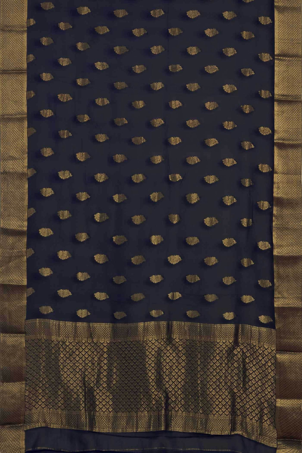 Black Mysore Georgette Saree