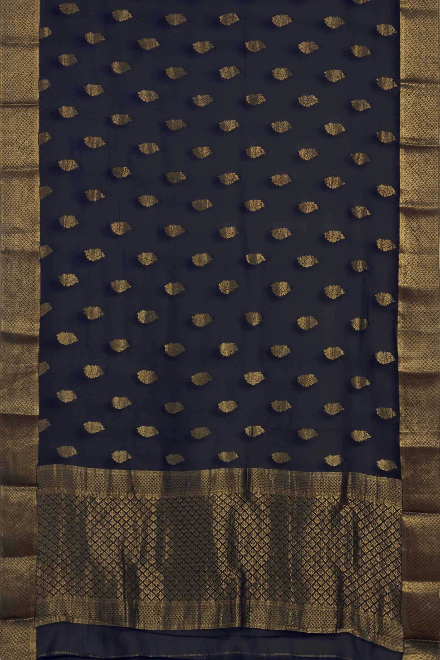Black Mysore Georgette Saree