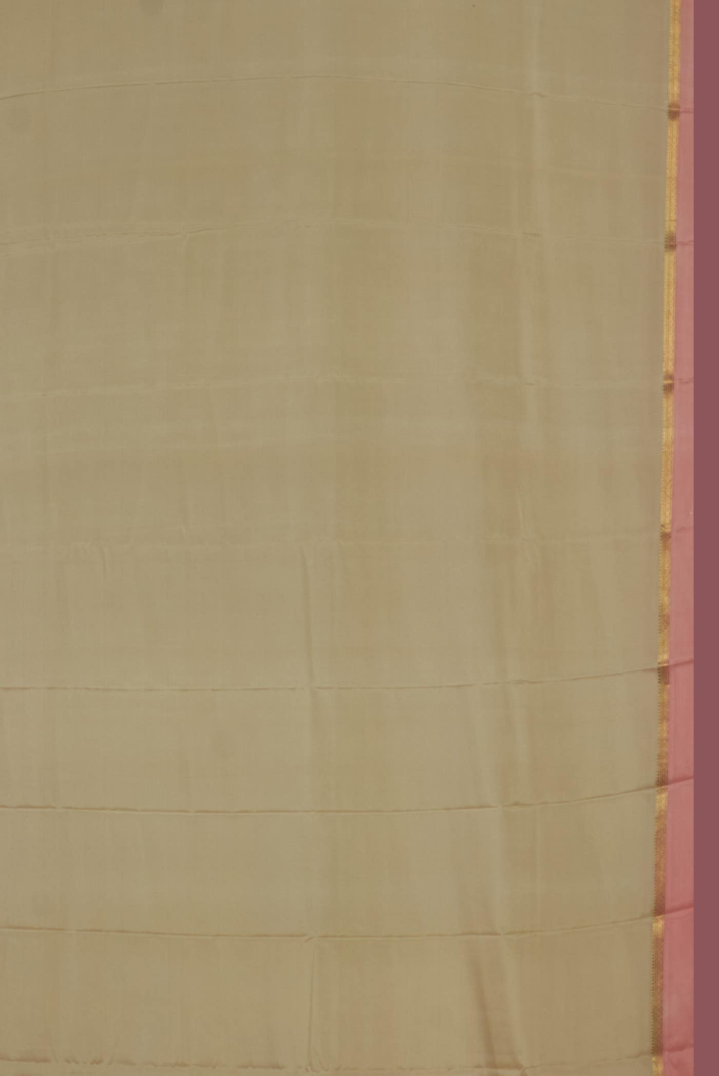 Cream Mysore Crepe Saree