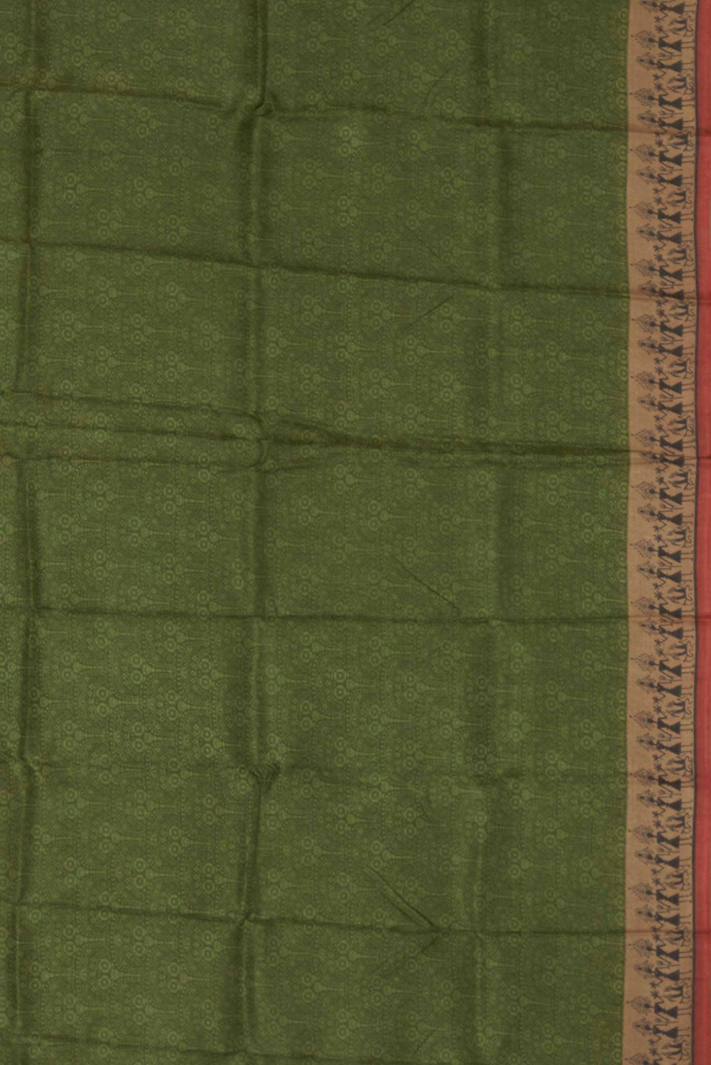 Green Bhagalpuri Tussar Silk Saree