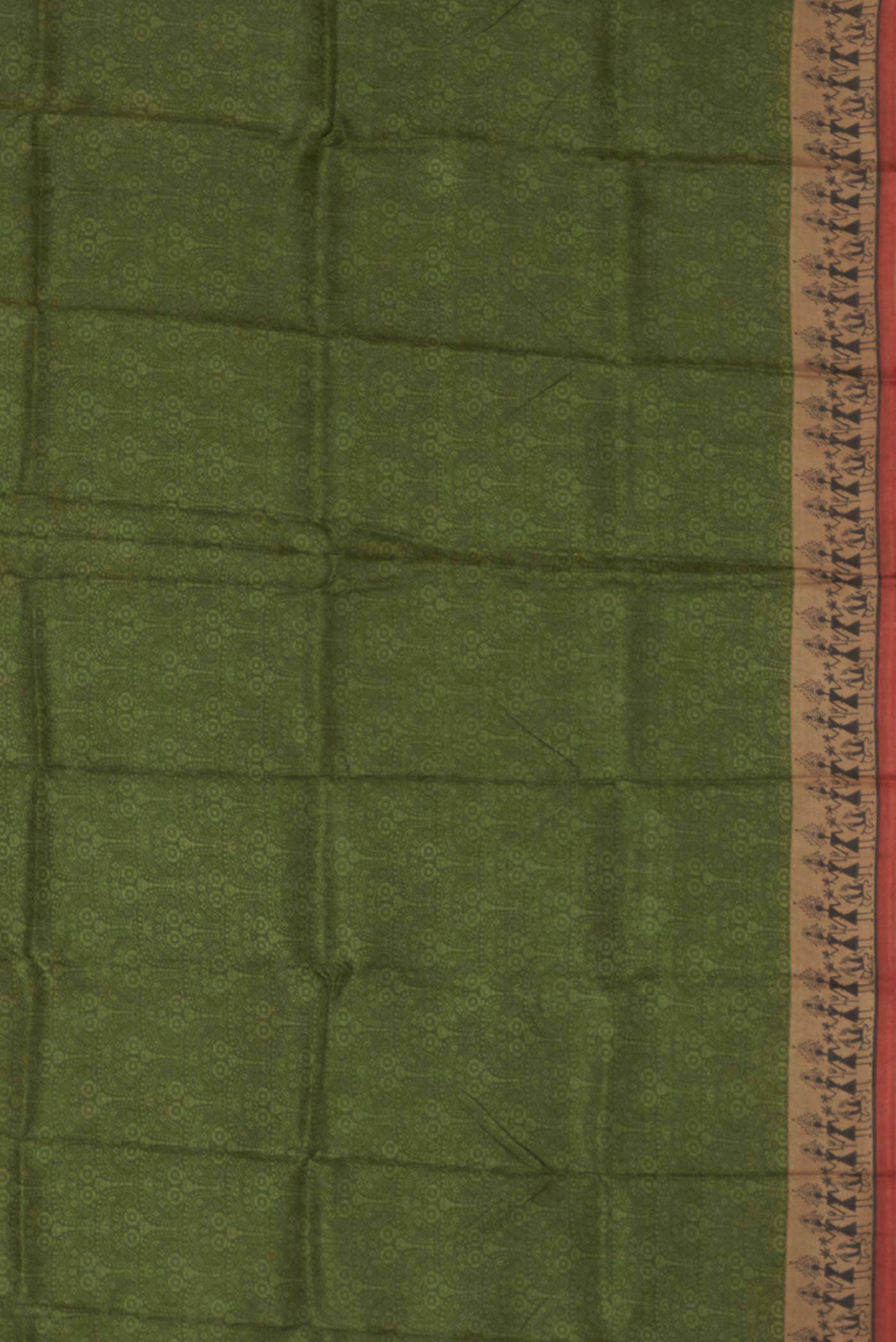 Green Bhagalpuri Tussar Silk Saree