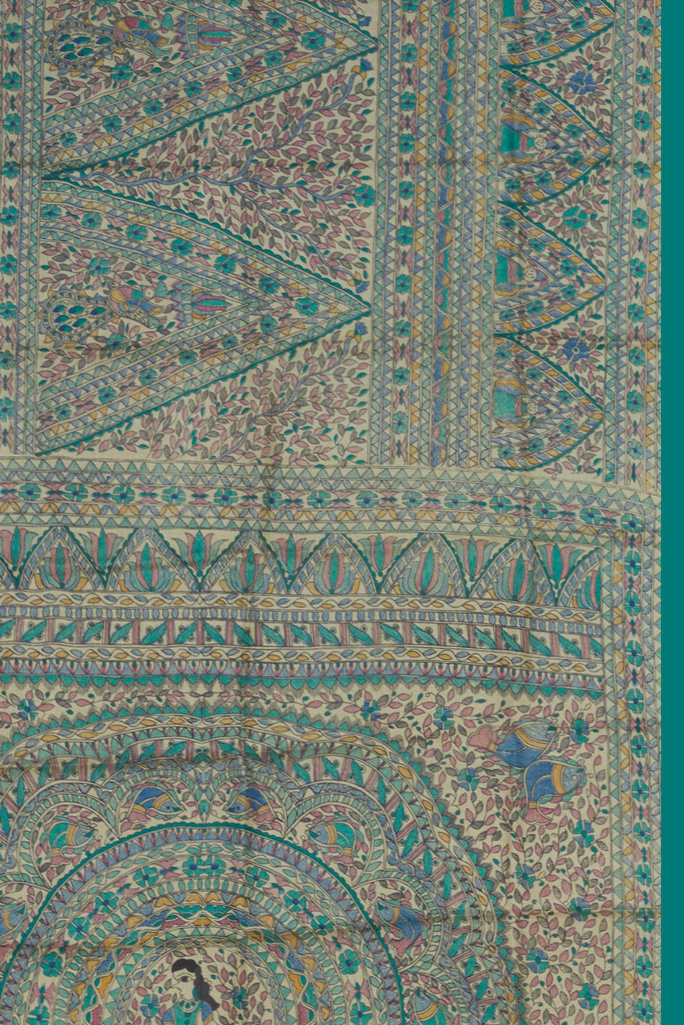 Green Tussar Silk Saree