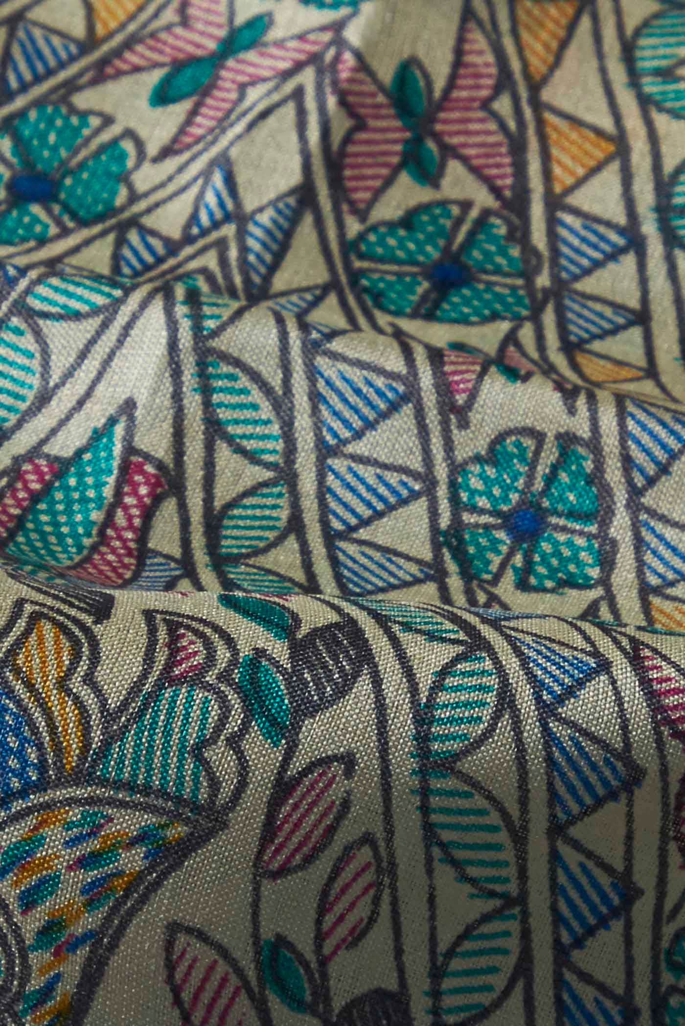 Green Tussar Silk Saree