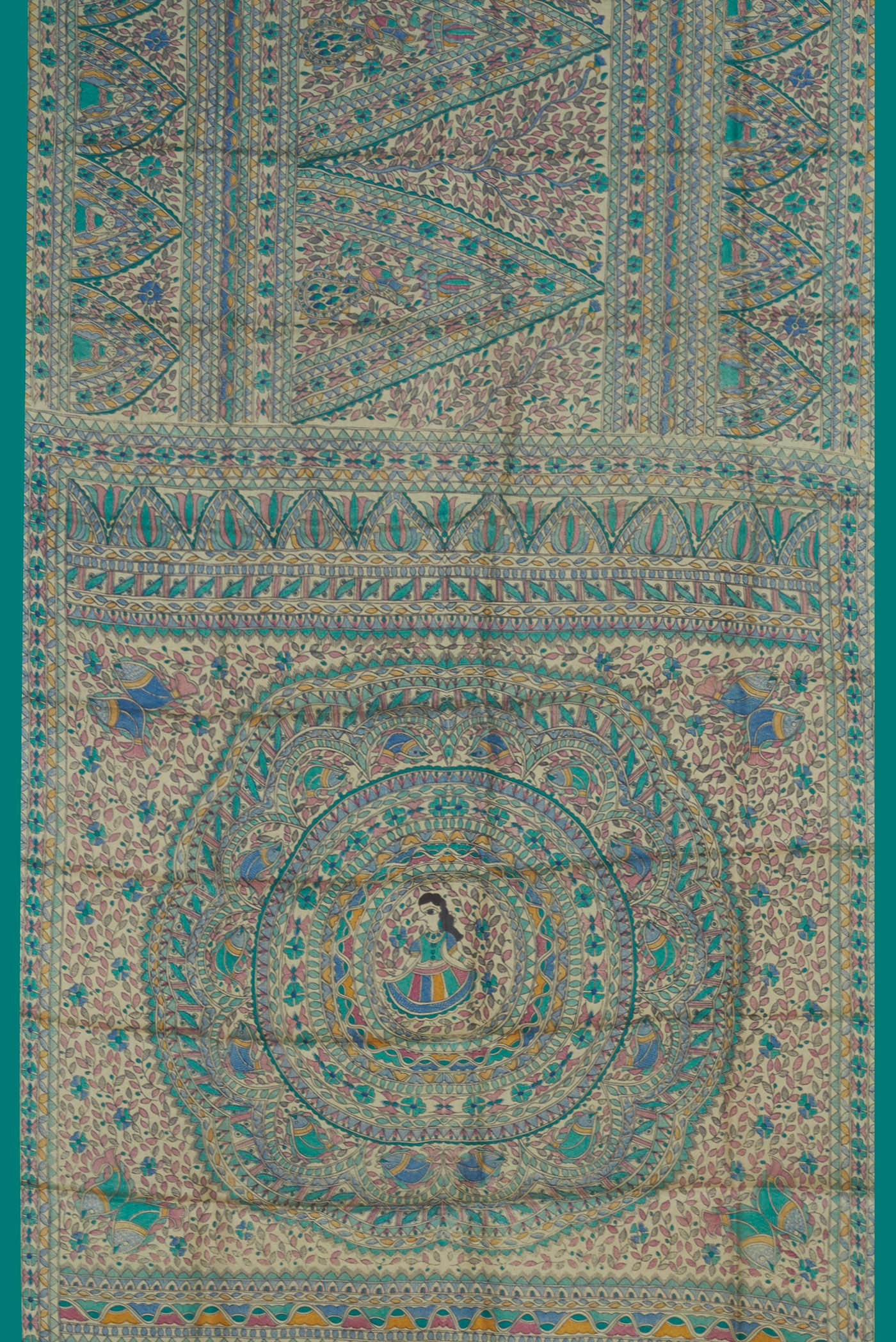 Green Tussar Silk Saree