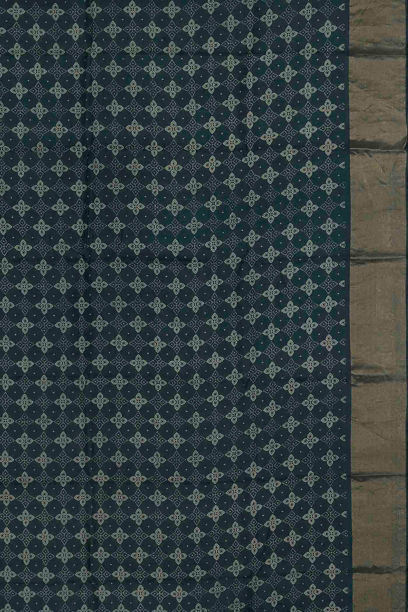 Blue Banarasi Tussar Silk Saree