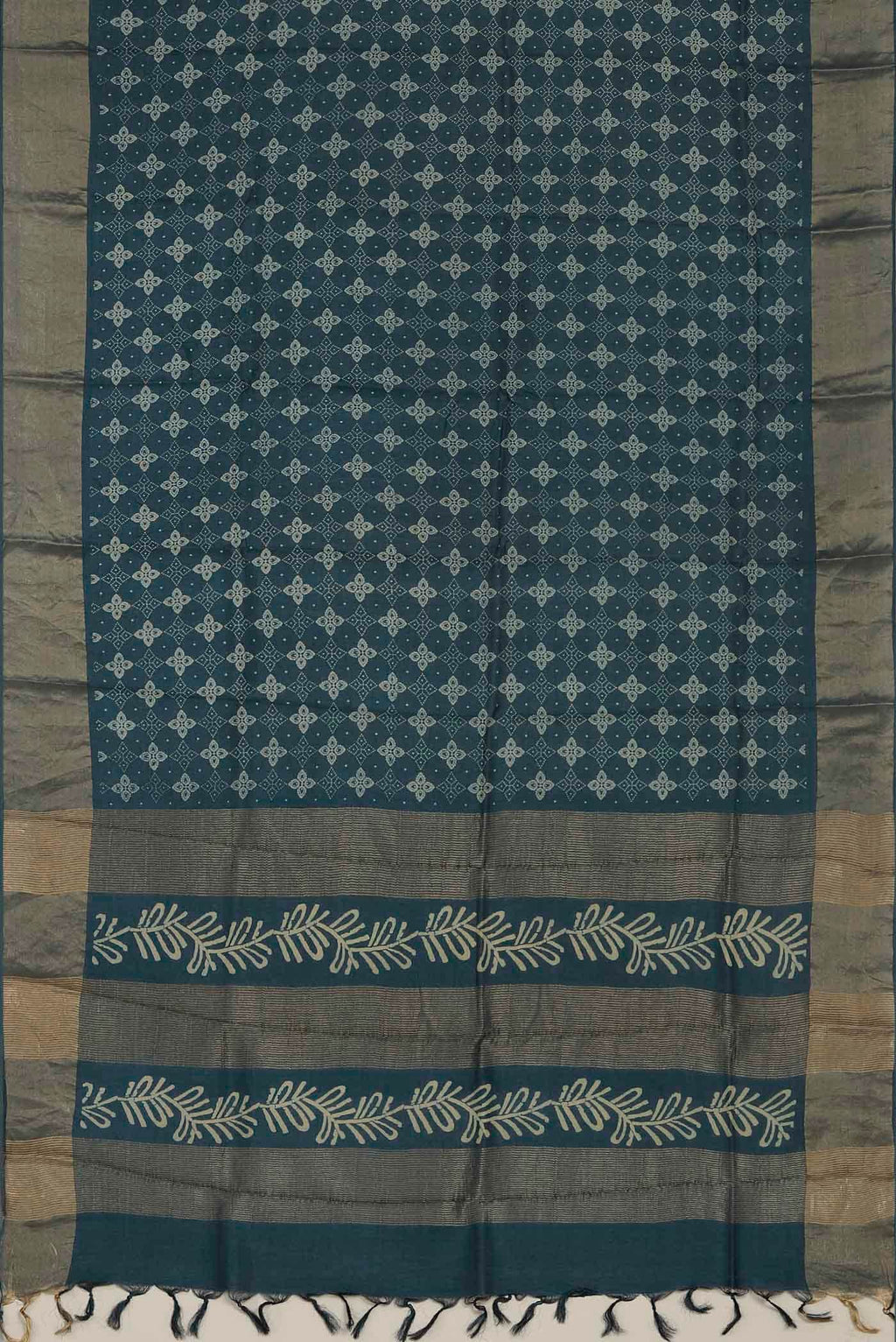Blue Banarasi Tussar Silk Saree