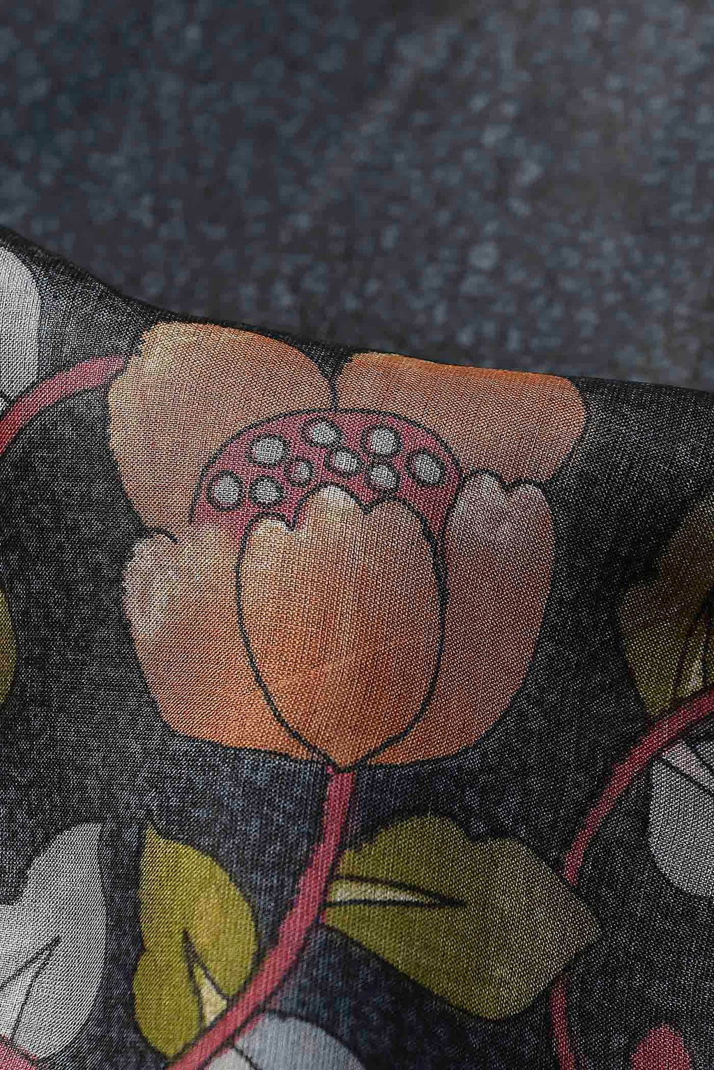 Black Bhagalpuri Tussar Silk Saree