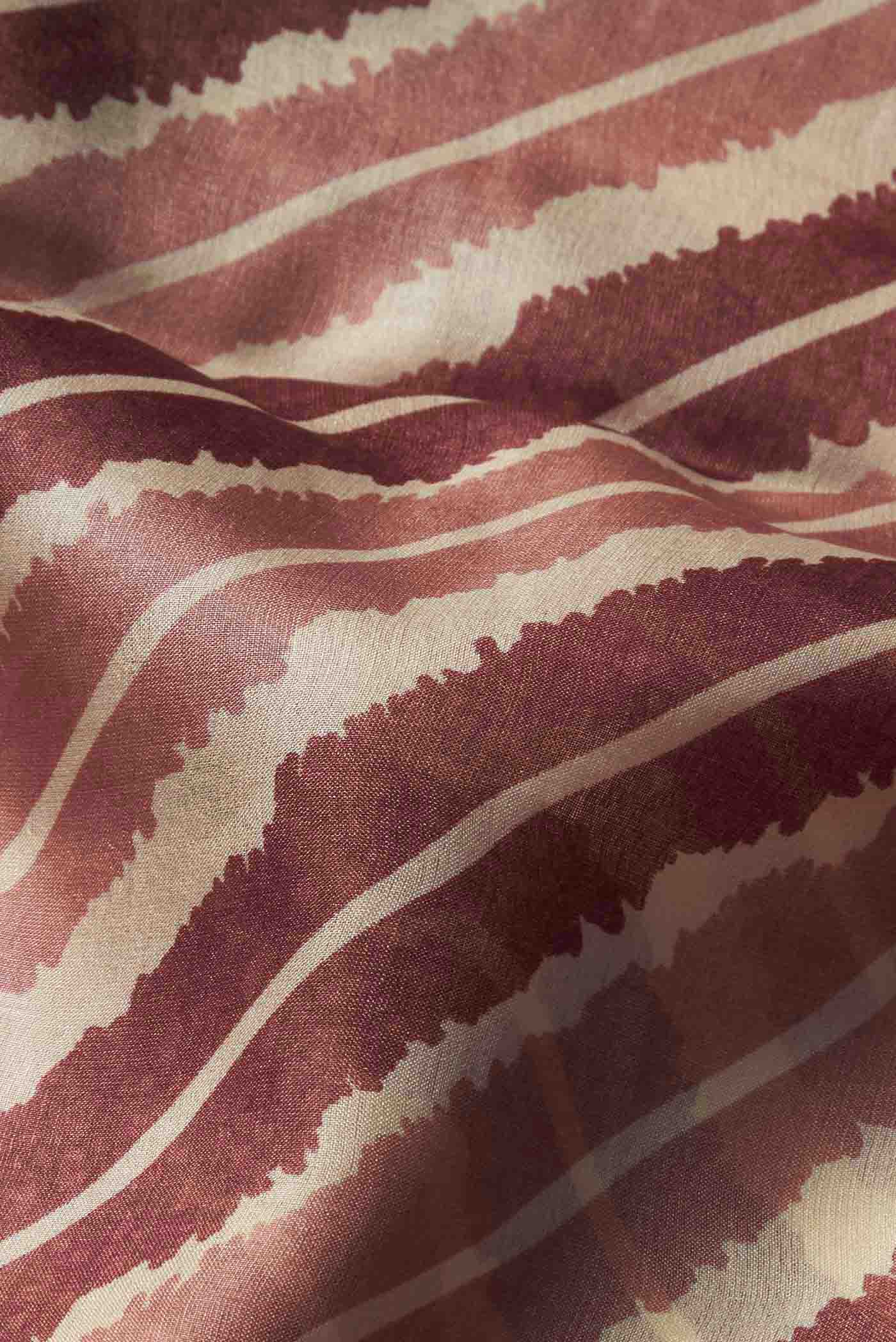 Beige Bhagalpuri Tussar Silk Saree