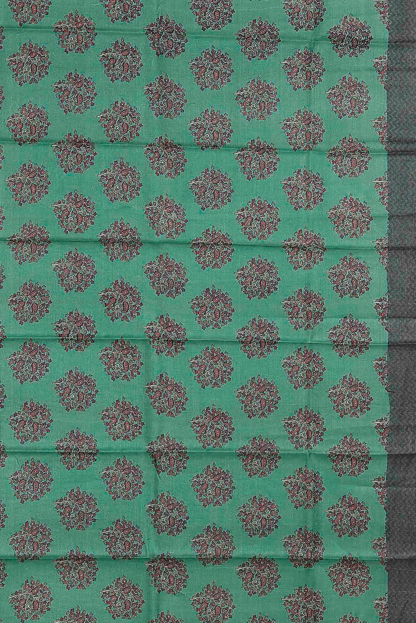 Green Bhagalpuri Tussar Silk Saree
