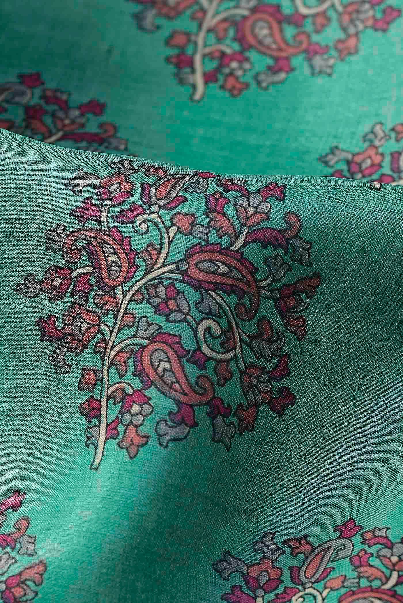 Green Bhagalpuri Tussar Silk Saree
