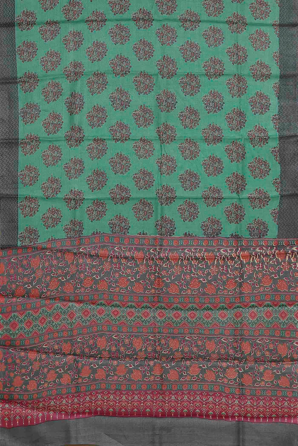 Green Bhagalpuri Tussar Silk Saree