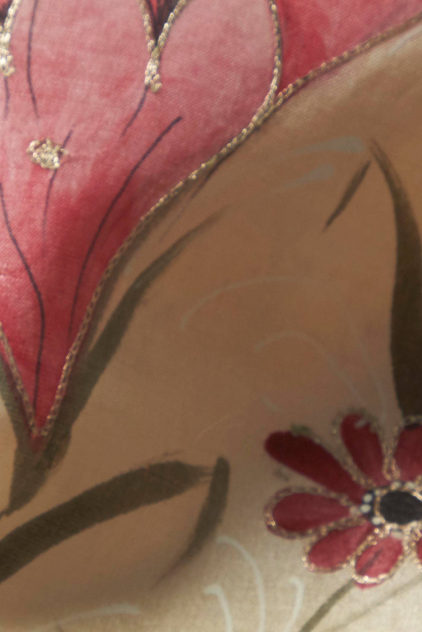 Cream Tussar Silk Saree