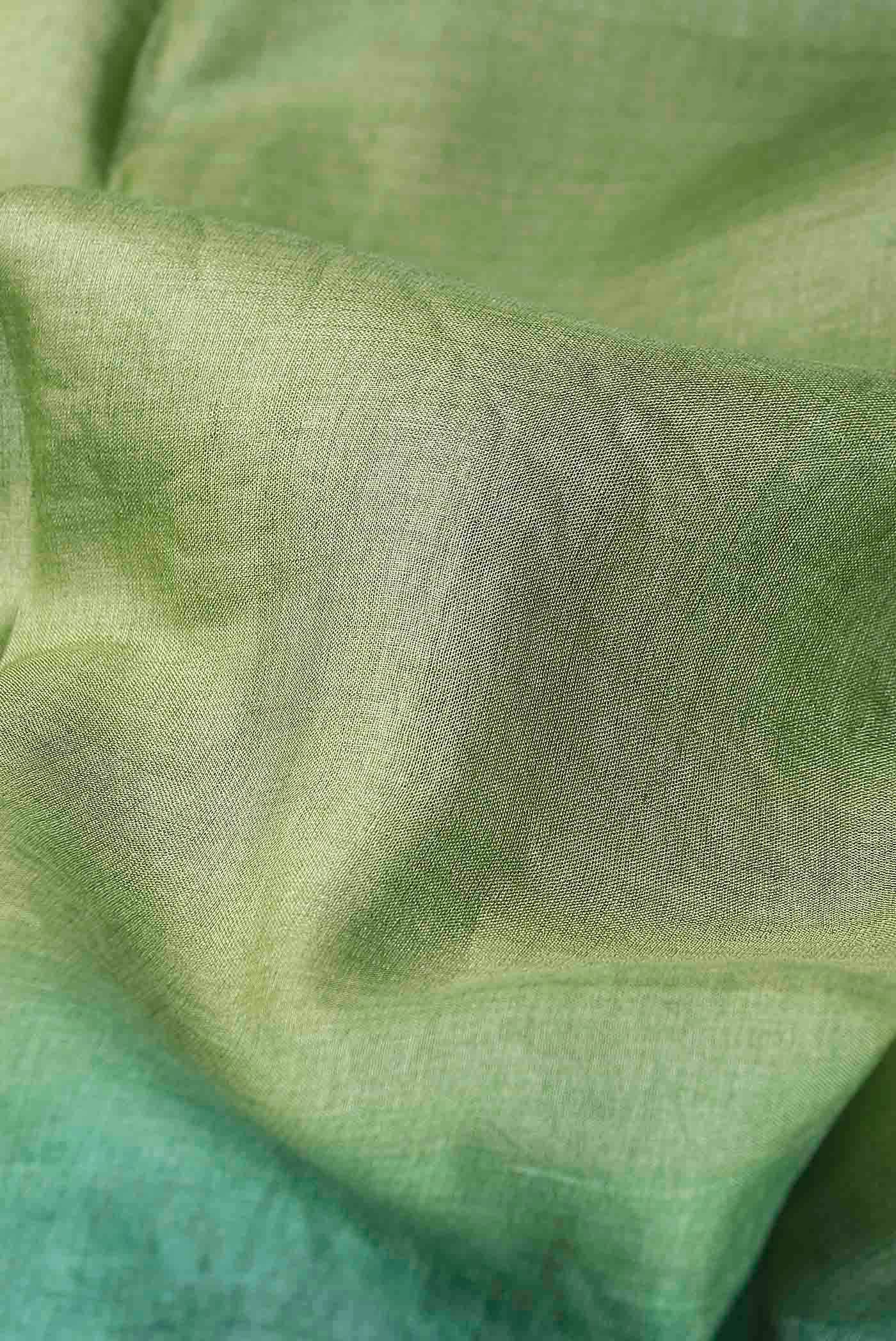 Green Bhagalpuri Tussar Silk Saree