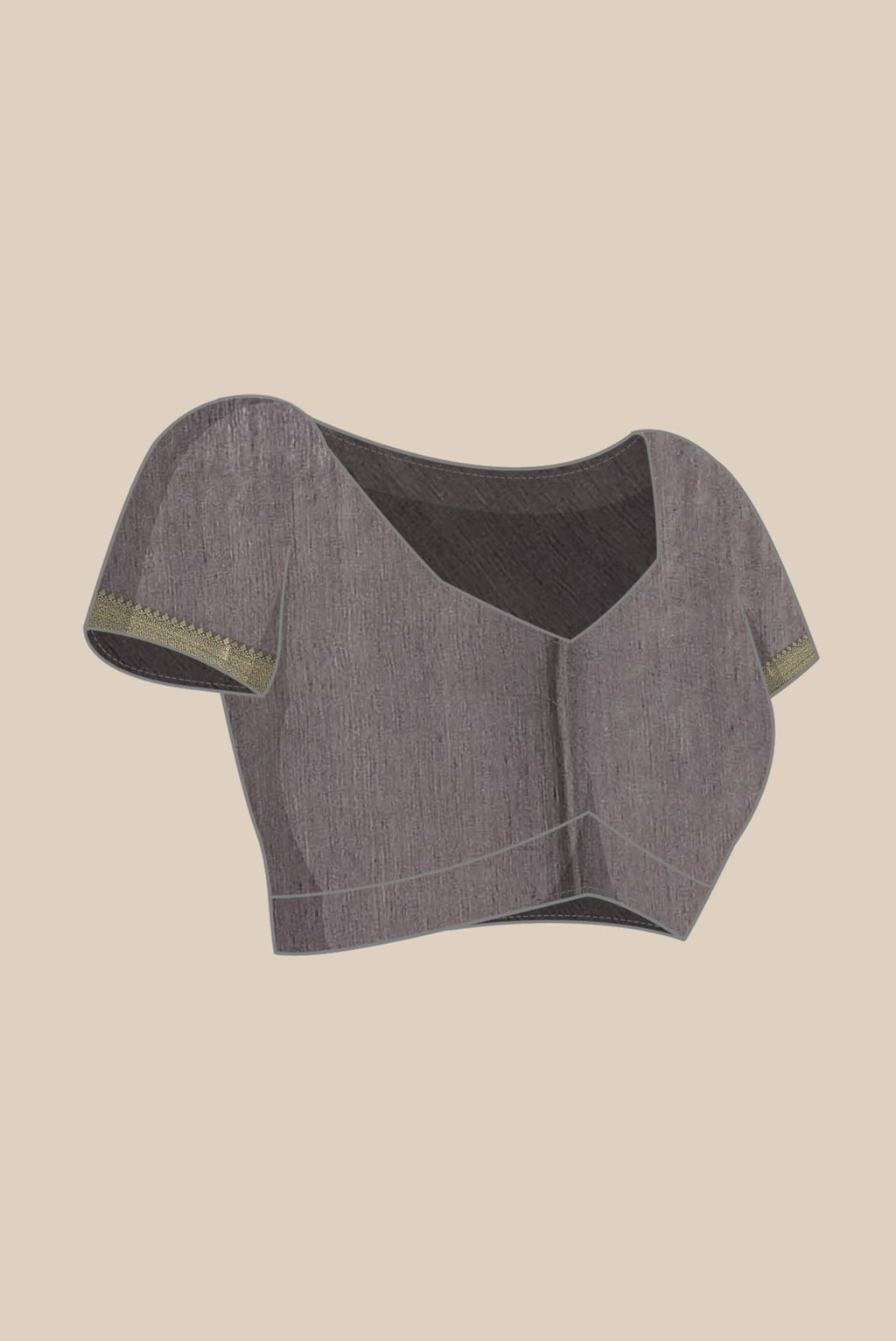 Mauve Tussar Silk Saree