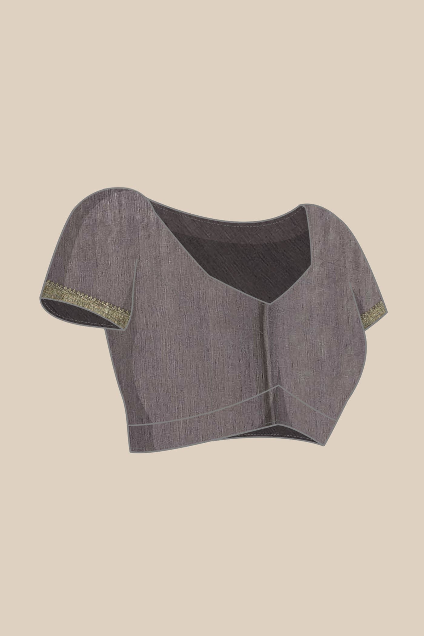 Mauve Tussar Silk Saree
