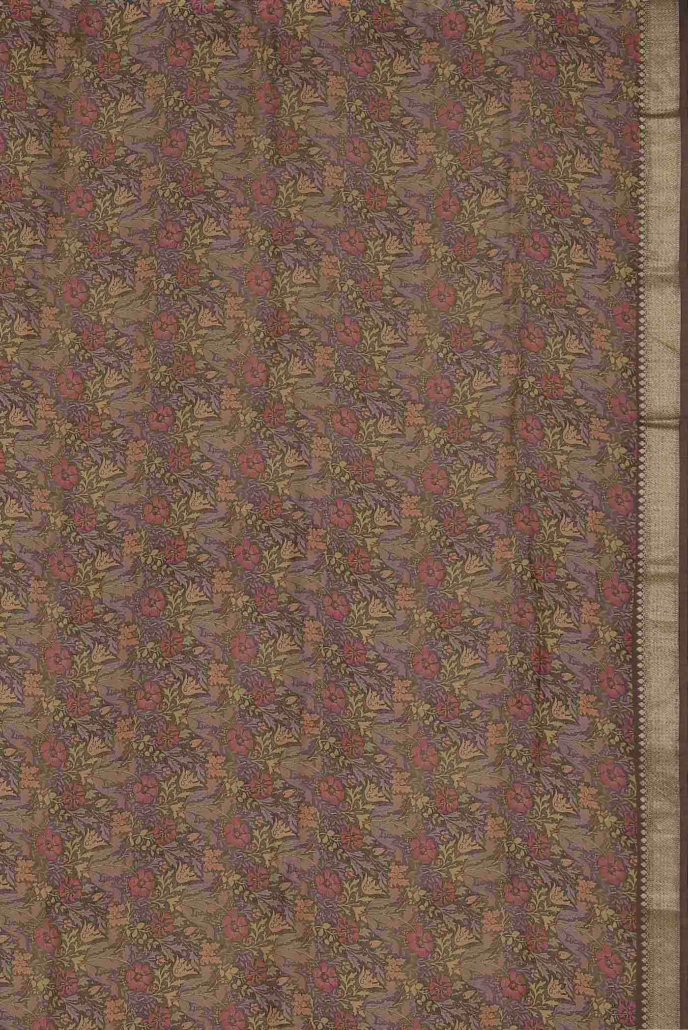 Mauve Tussar Silk Saree