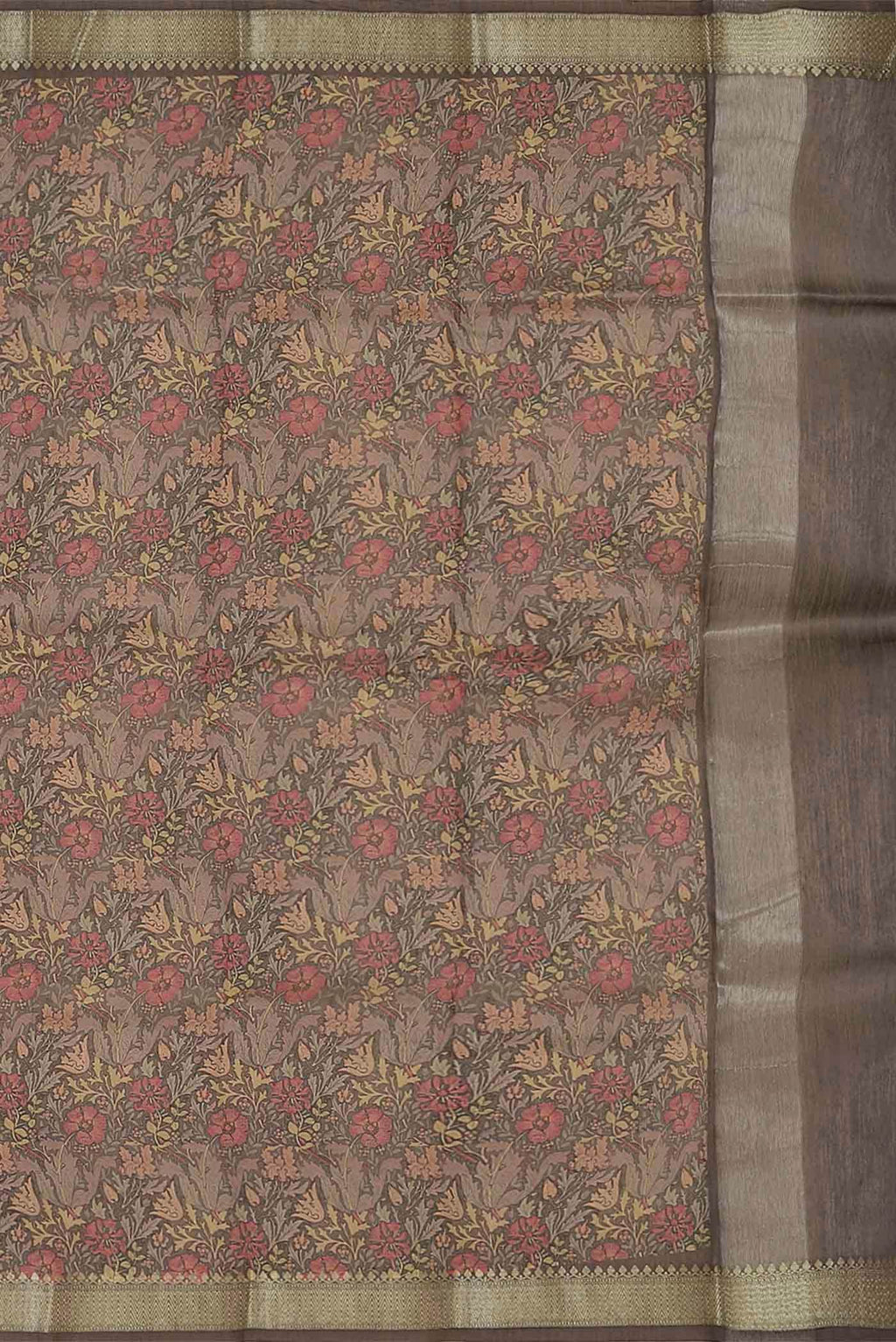 Mauve Tussar Silk Saree