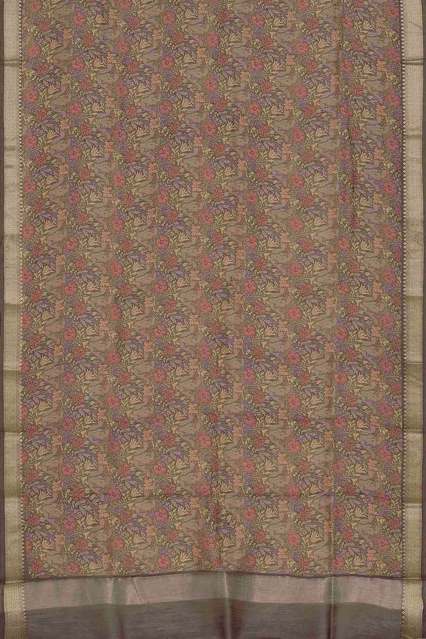Mauve Tussar Silk Saree