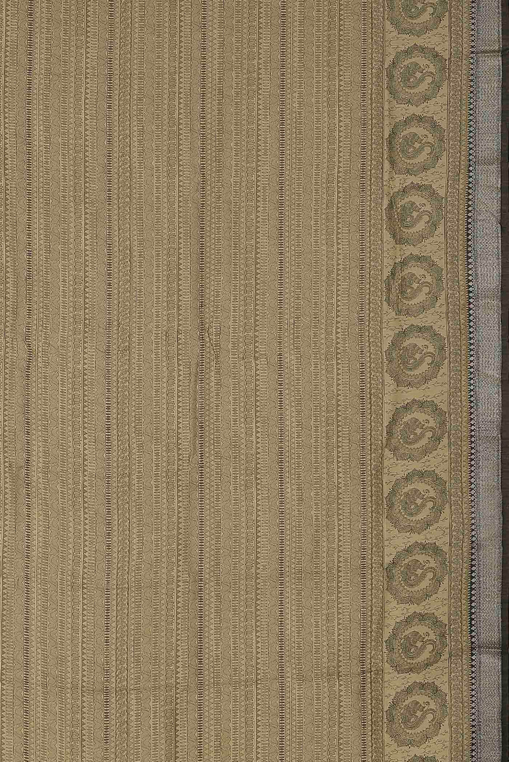 Beige Bhagalpuri Tussar Silk Saree