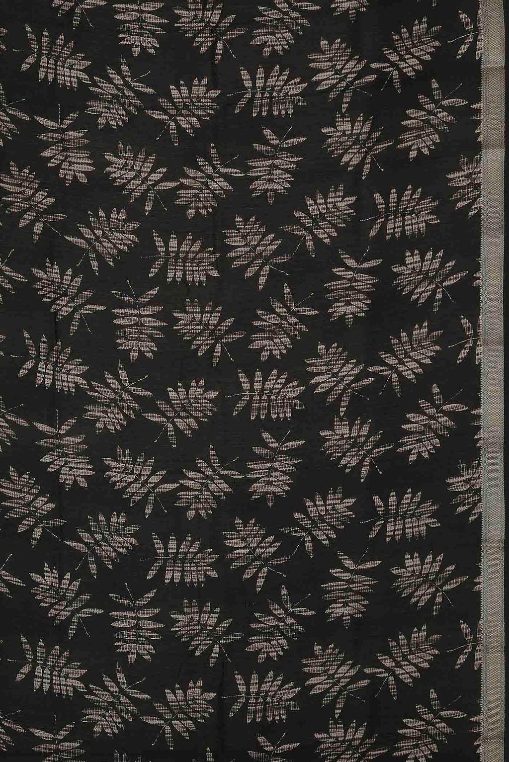Black Tussar Silk Saree