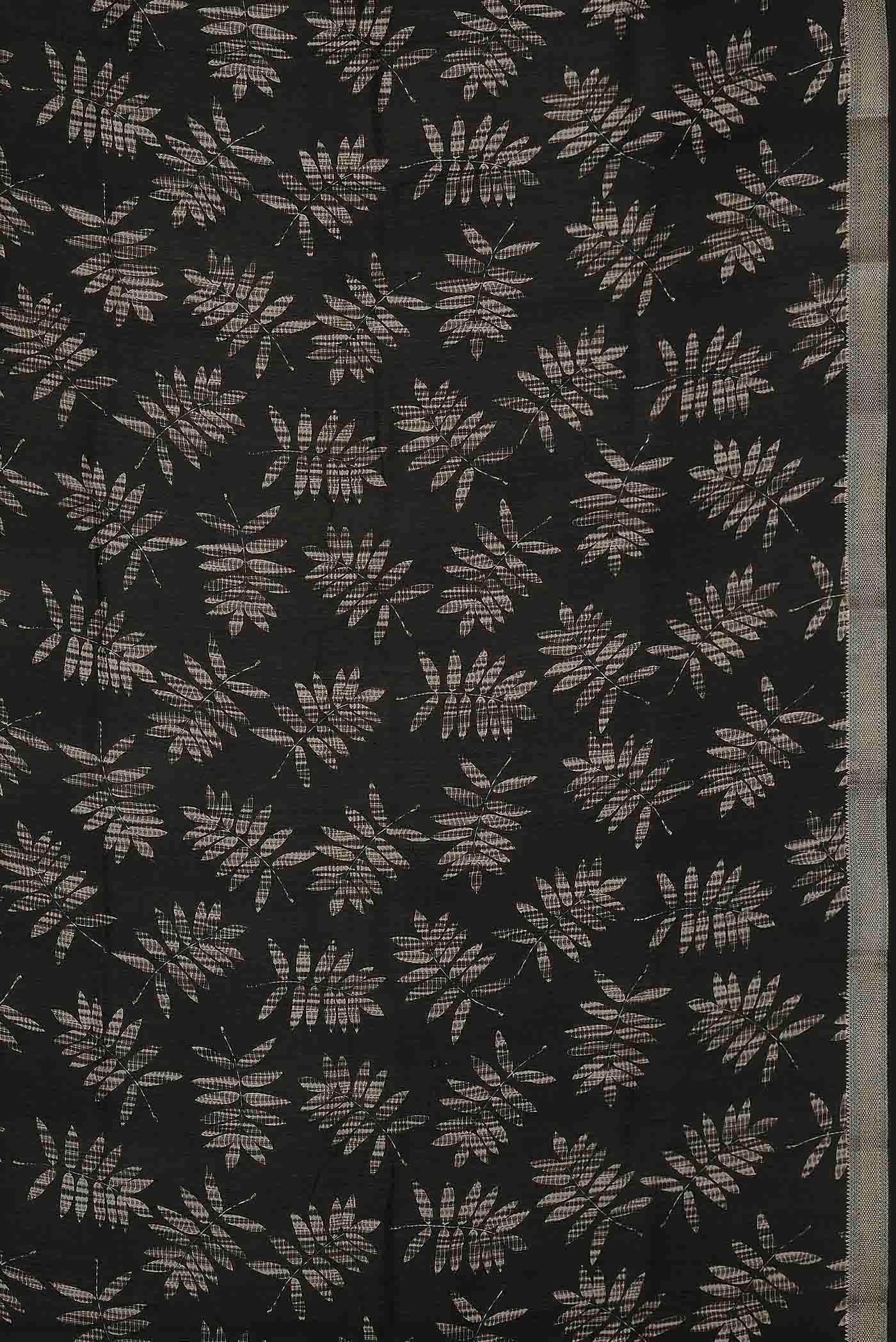 Black Tussar Silk Saree