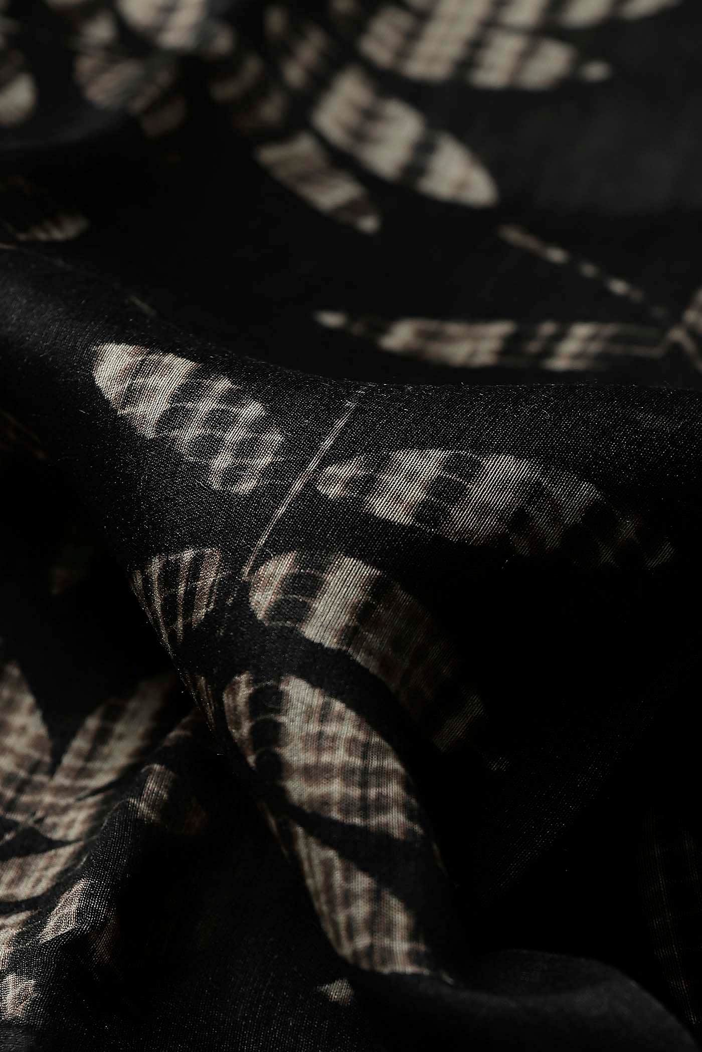 Black Tussar Silk Saree