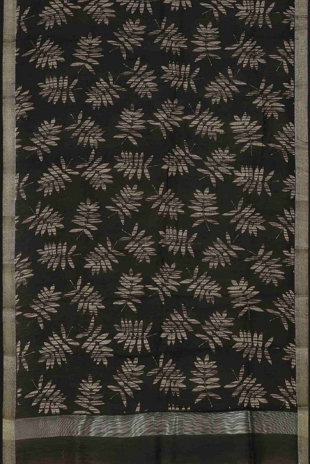 Black Tussar Silk Saree