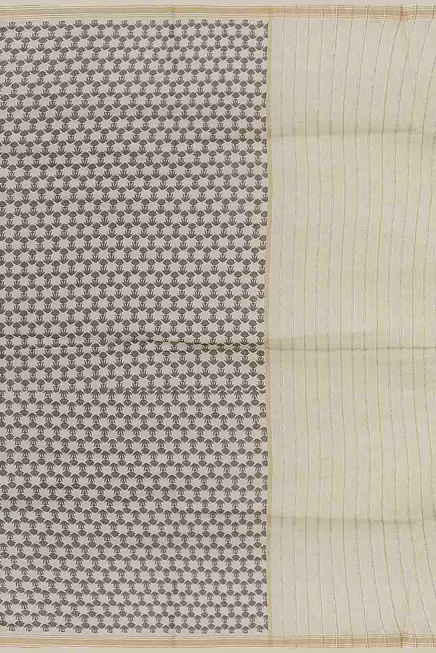 Off White Tussar Saree