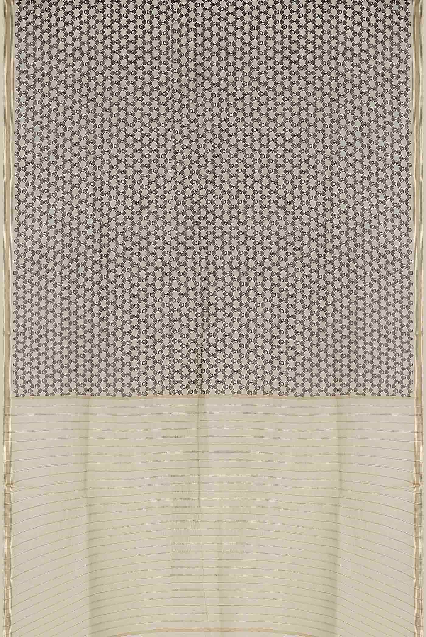 Off White Tussar Saree