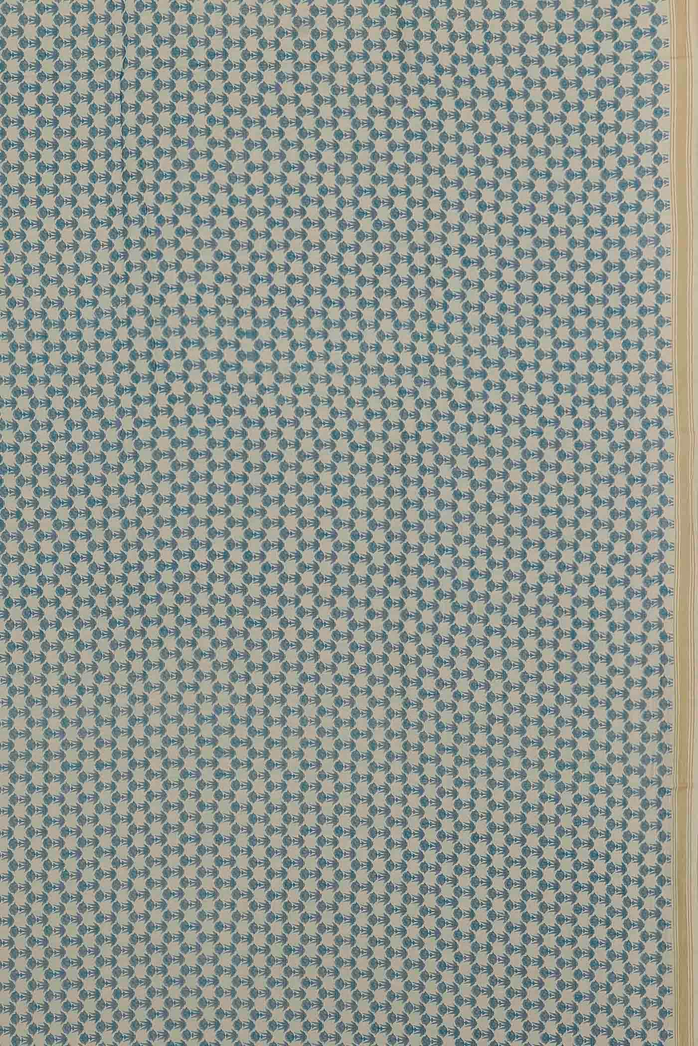 Cream Tussar Silk Saree