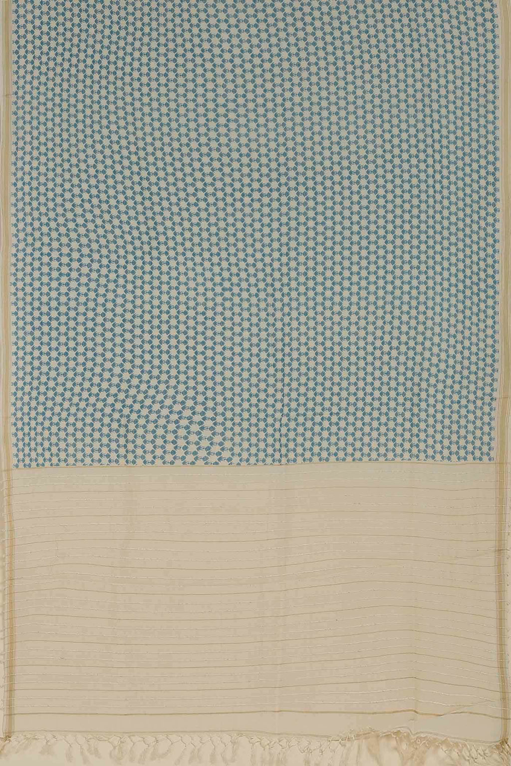 Cream Tussar Silk Saree