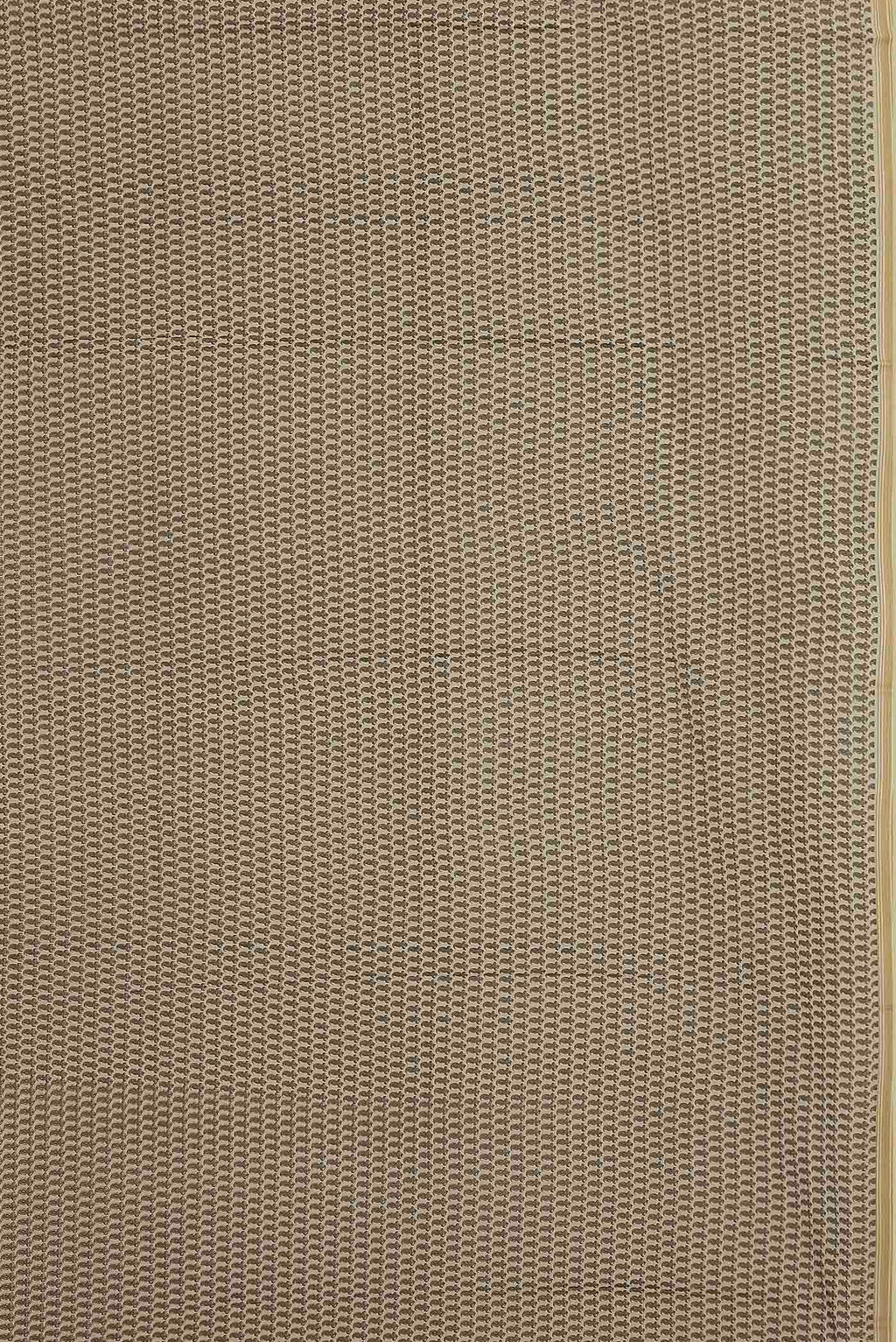 Cream Tussar Silk Saree