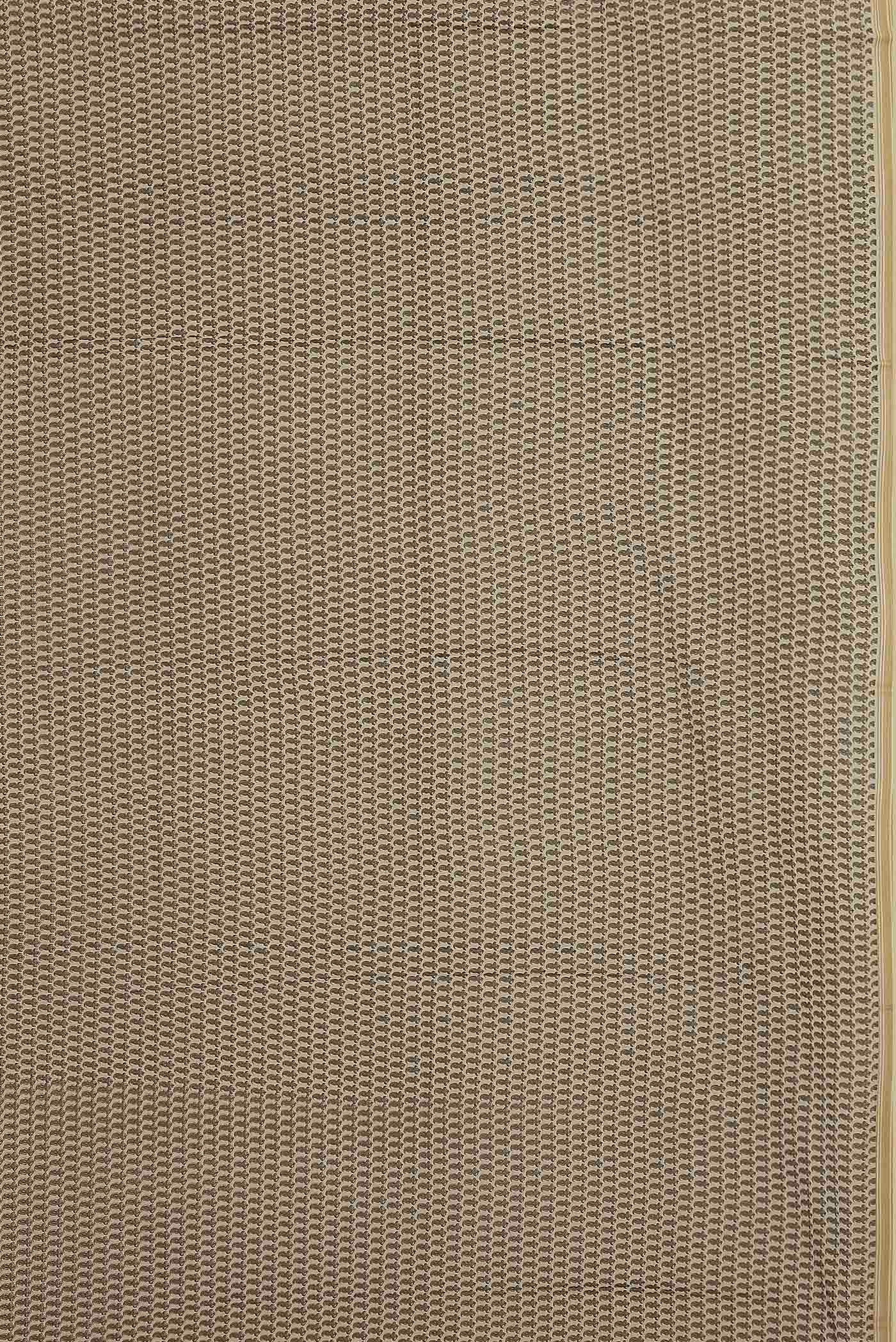 Cream Tussar Silk Saree