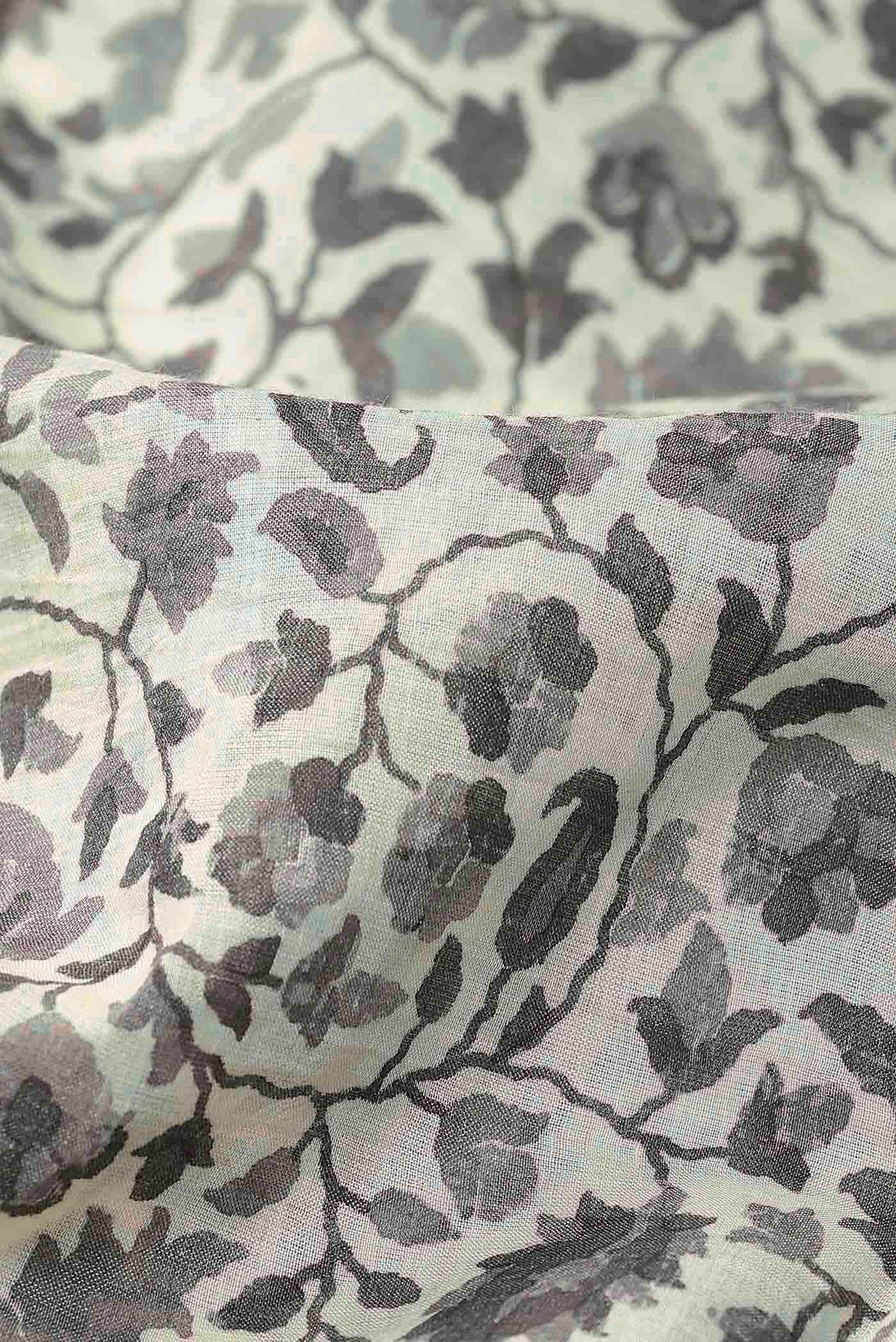 Cream Tussar Silk Saree