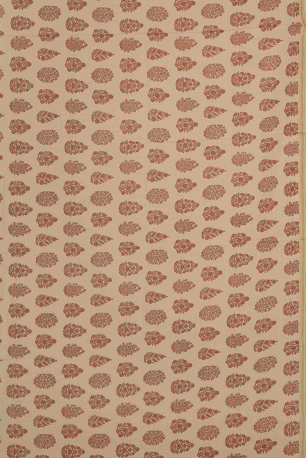 Cream Tussar Silk Saree