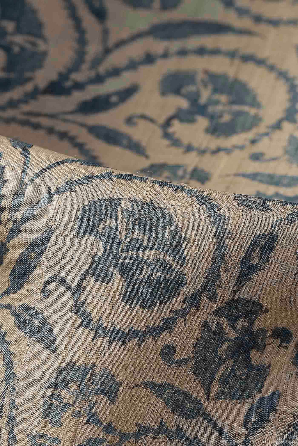 Beige Tussar Silk Saree