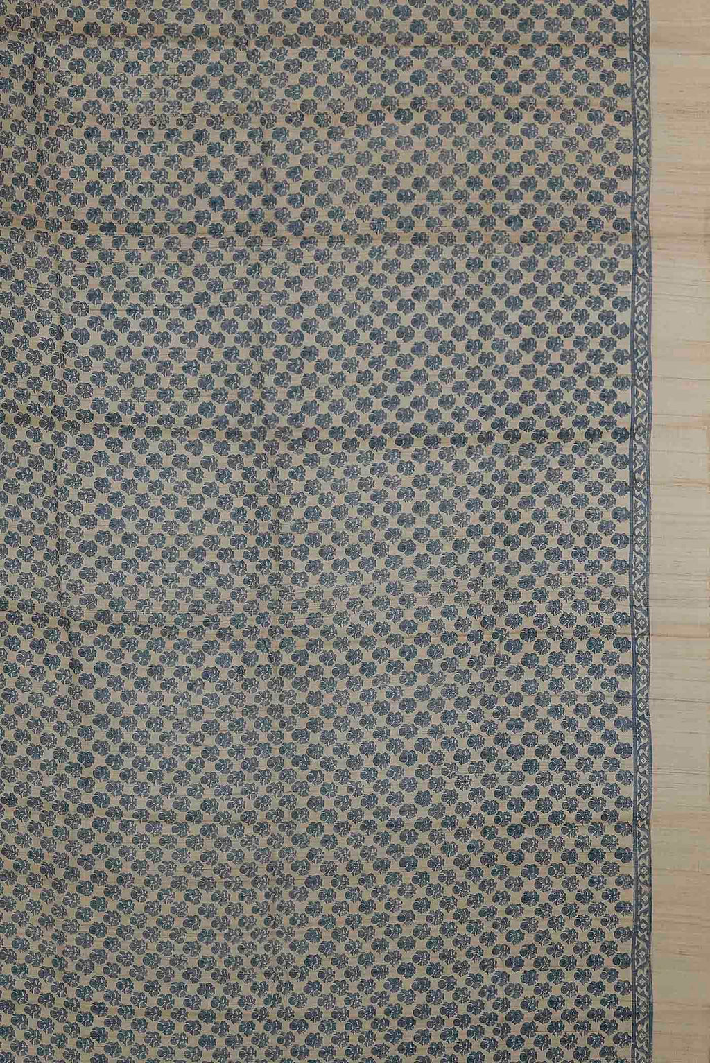 Beige Bhagalpuri Tussar Silk Saree