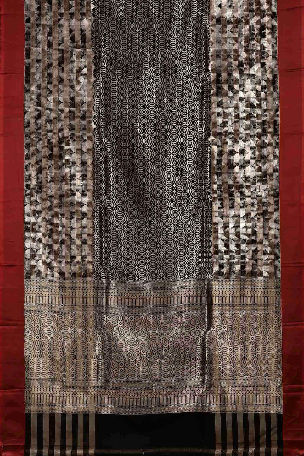 Black Banarasi Silk Saree